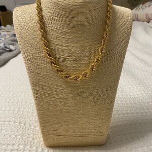 Milor Bronze with 18 karat Gold layers Rope Chain Necklace